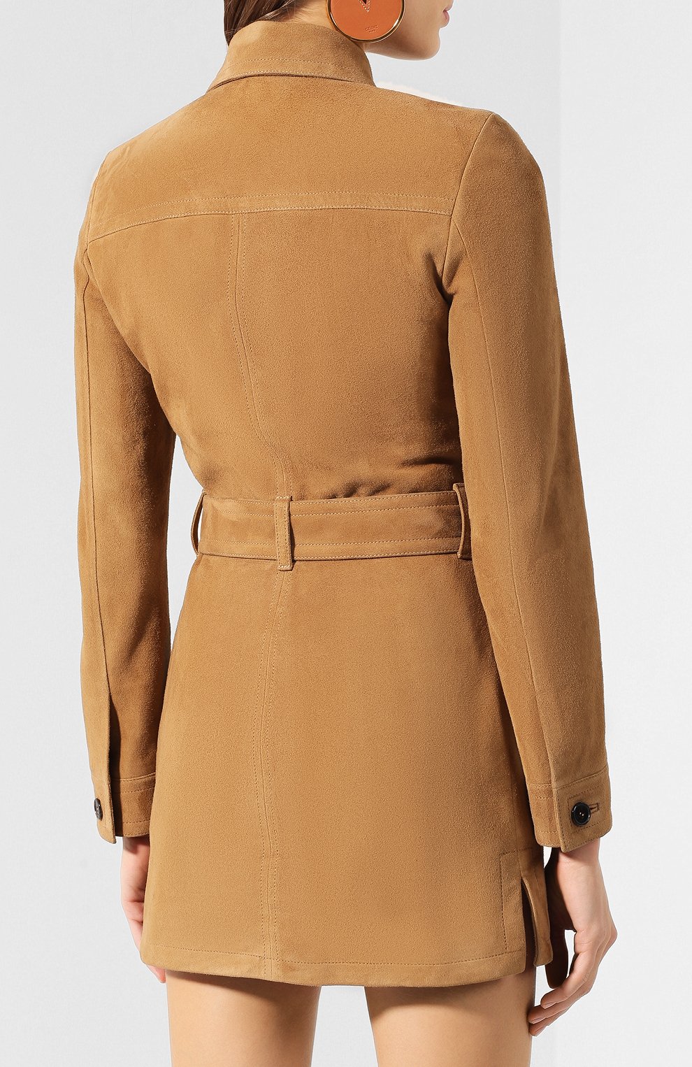 Замшевое платье SAINT LAURENT, арт. 613645/YCAU2, фото 4