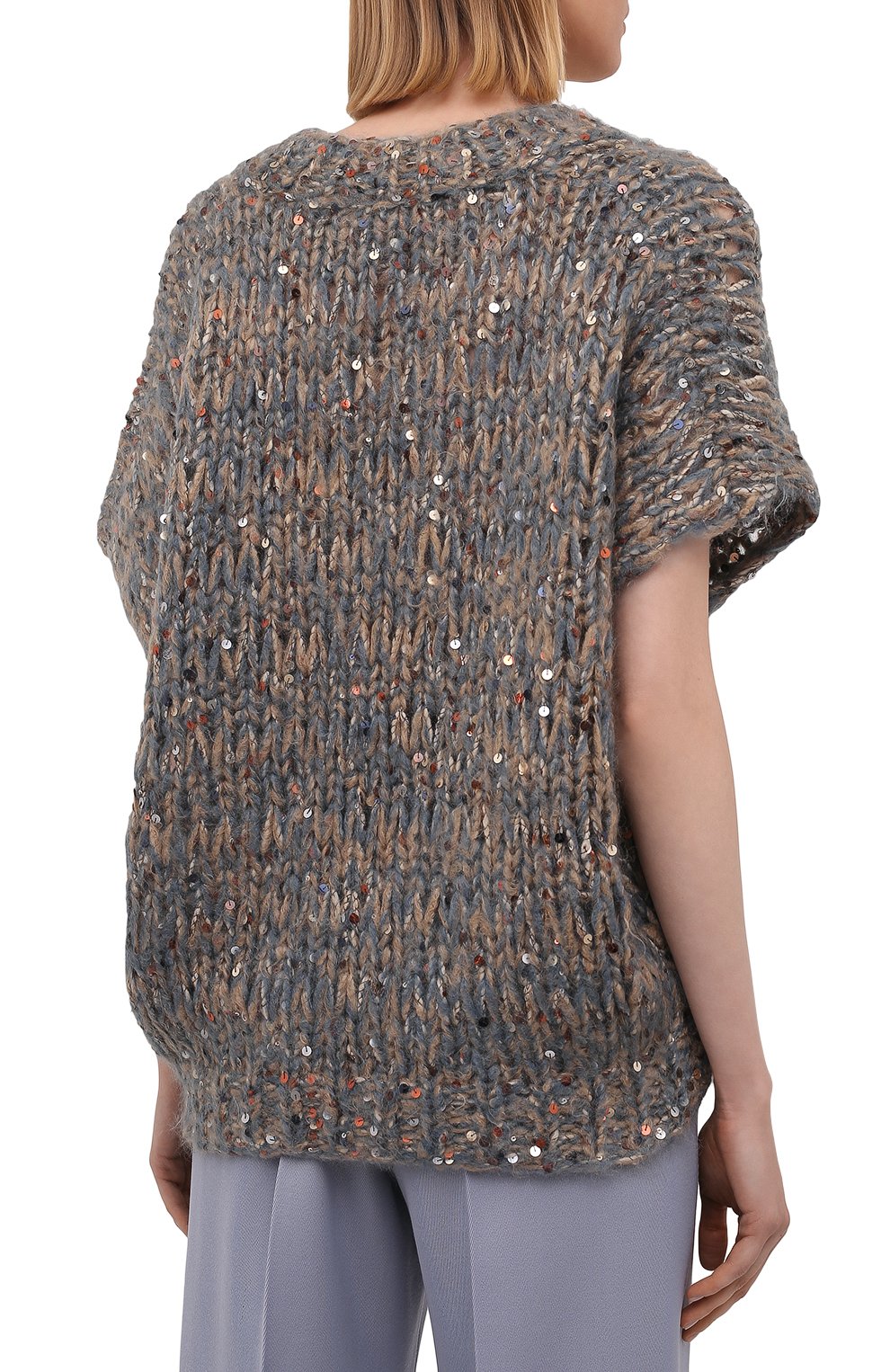 Жилет из шерсти и хлопка BRUNELLO CUCINELLI, арт. MBN622002, фото 4