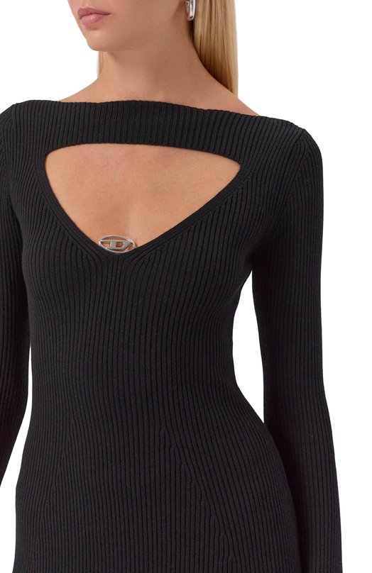 Шерстяное платье M-Oloni Diesel A18905/0PLBF Чёрный  A18905/0PLBF Фото 4