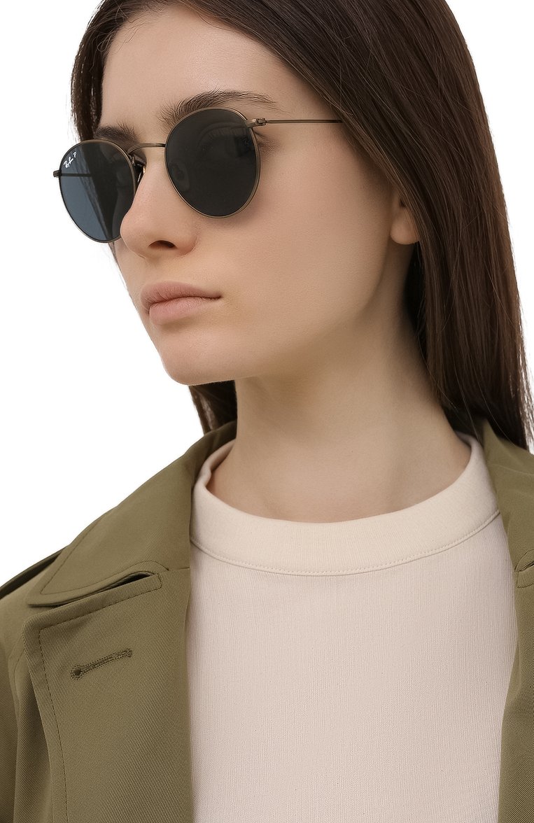 Женские солнцезащитные очки RAY-BAN бронзового цвета, арт. 8247-9207T0 | Фото 2 (Кросс-КТ: С/з-унисекс; Региональные ограничения белый список (Axapta Mercury): Не проставлено, RU; Нос: Не проставлено; Тип очков: С/з; Материал: Металл; Очки форма: Круглые; Оптика Гендер: оптика-унисекс)