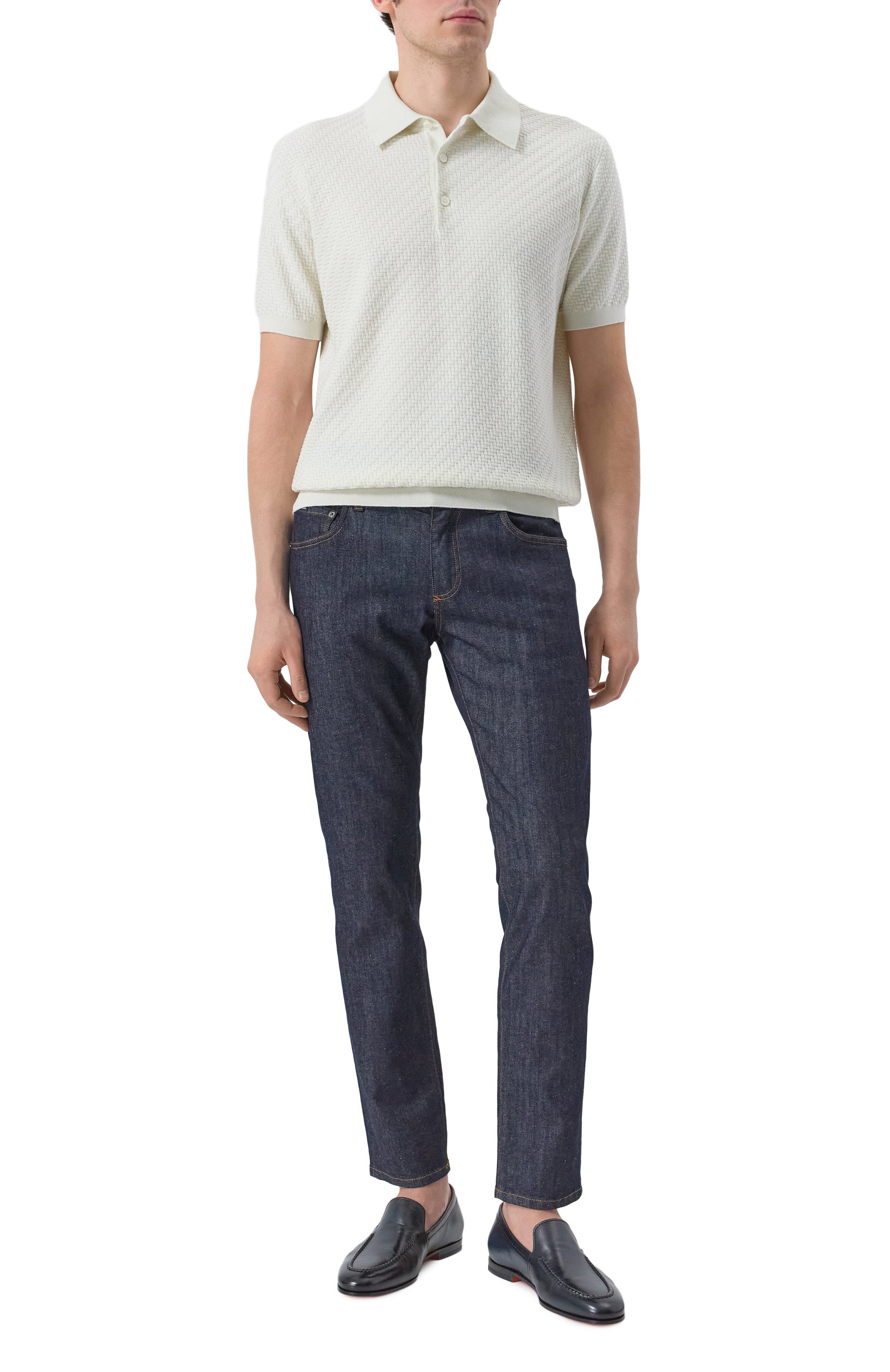 Поло из хлопка и шелка BRIONI, арт. UMR200/PAK22, фото 2