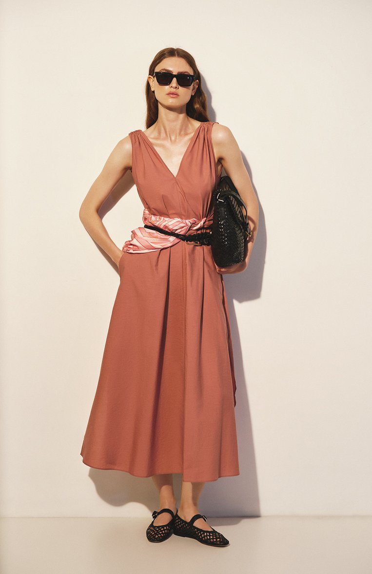 Женский шелковый платок LANVIN розового цвета, арт. 6L9090/SR554/ | Фото 6 (Нос: Не проставлено; Материал: Шелк, Текстиль; Принт: С принтом)
