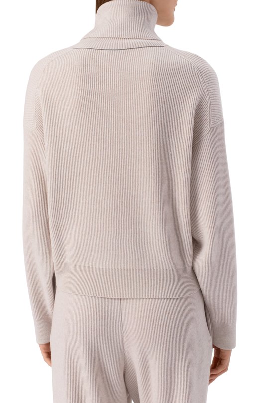 Свитер из шерсти и кашемира Brunello Cucinelli M16129313 Кремовый  M16129313 Фото 4