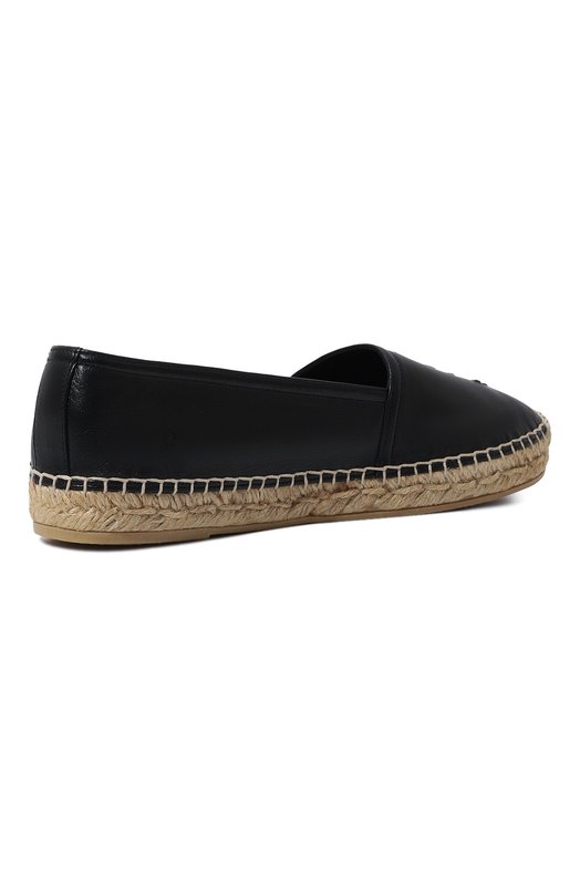 Кожаные эспадрильи Espadrille Saint Laurent 458573/AAALP Чёрный  458573/AAALP Фото 5