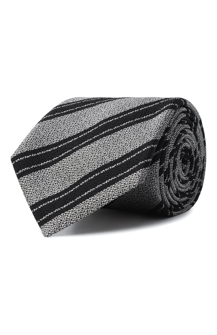 Мужской шелковый галстук EMPORIO ARMANI серого цвета, арт. EM001346/TE13729 | Фото 1 (Материал: Текстиль, Шелк; Нос: Не проставлено; Принт: С принтом)
