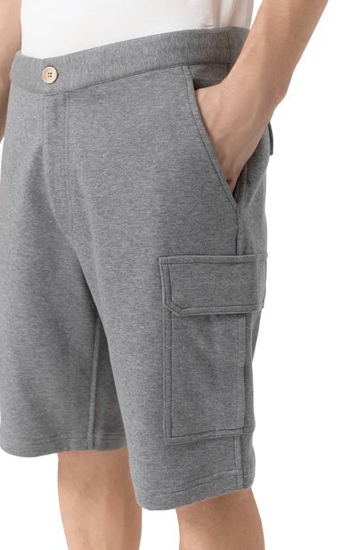 Шорты из хлопка и кашемира BRUNELLO CUCINELLI, арт. MM8313222G, фото 5