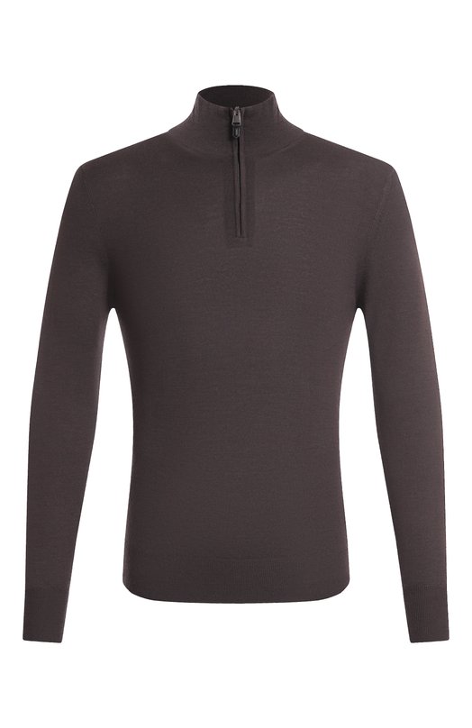 Шерстяной джемпер Canali C0015/MK01149 Коричневый C0015/MK01149