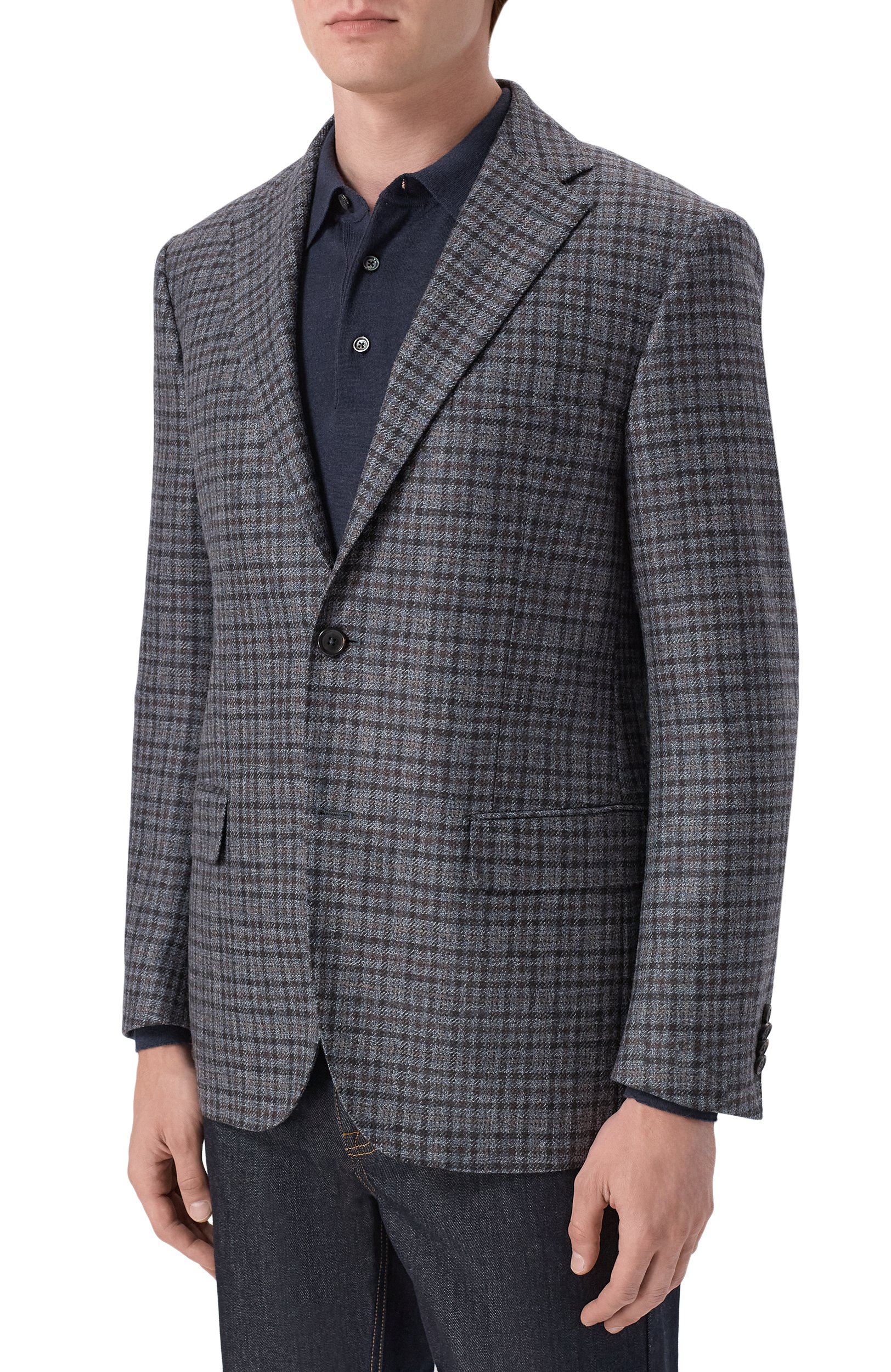 Шерстяной пиджак CORNELIANI темно-синего цвета по цене 127500 руб., арт. 286008/2A16226, фото 3 Шерстяной пиджак CORNELIANI, арт. 286008/2A16226, фото 3