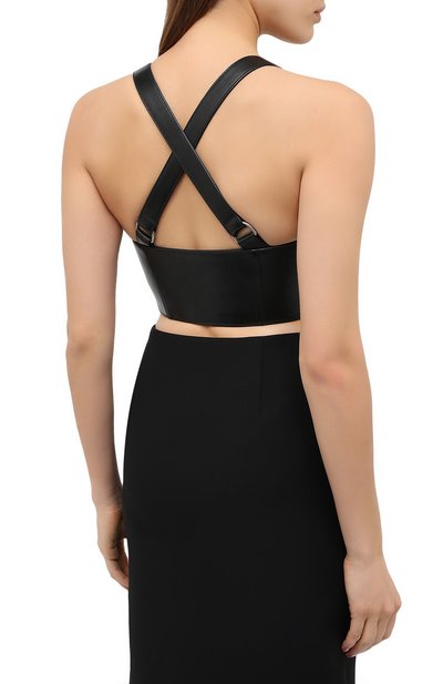 Кожаный топ SAINT LAURENT, арт. 639628/YCDI2, фото 4