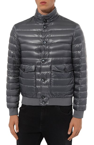 Пуховый бомбер HERNO темно-серого цвета по цене 85350 руб., арт. PI00094UR/12017Z, фото 3 Пуховый бомбер HERNO, арт. PI00094UR/12017Z, фото 3