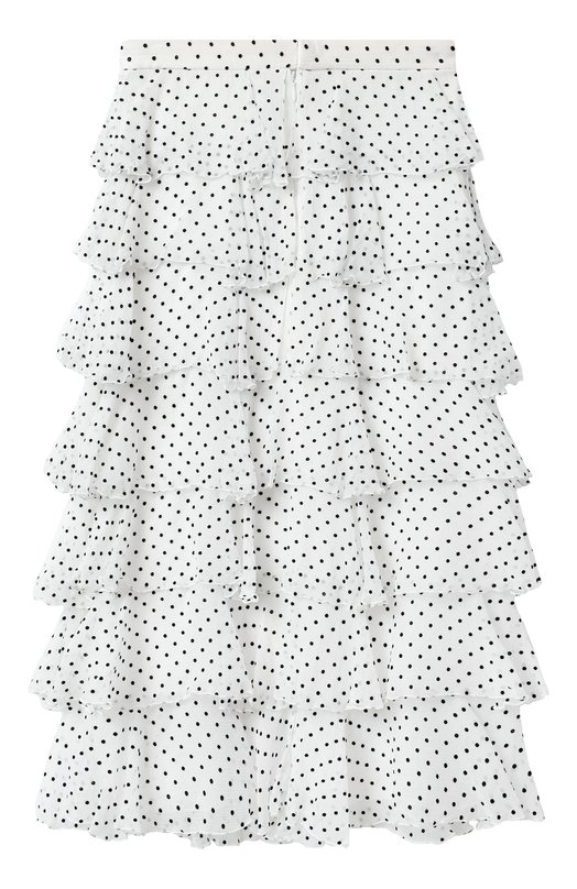 Шелковая юбка Rodarte Чёрный, белый, фото 2