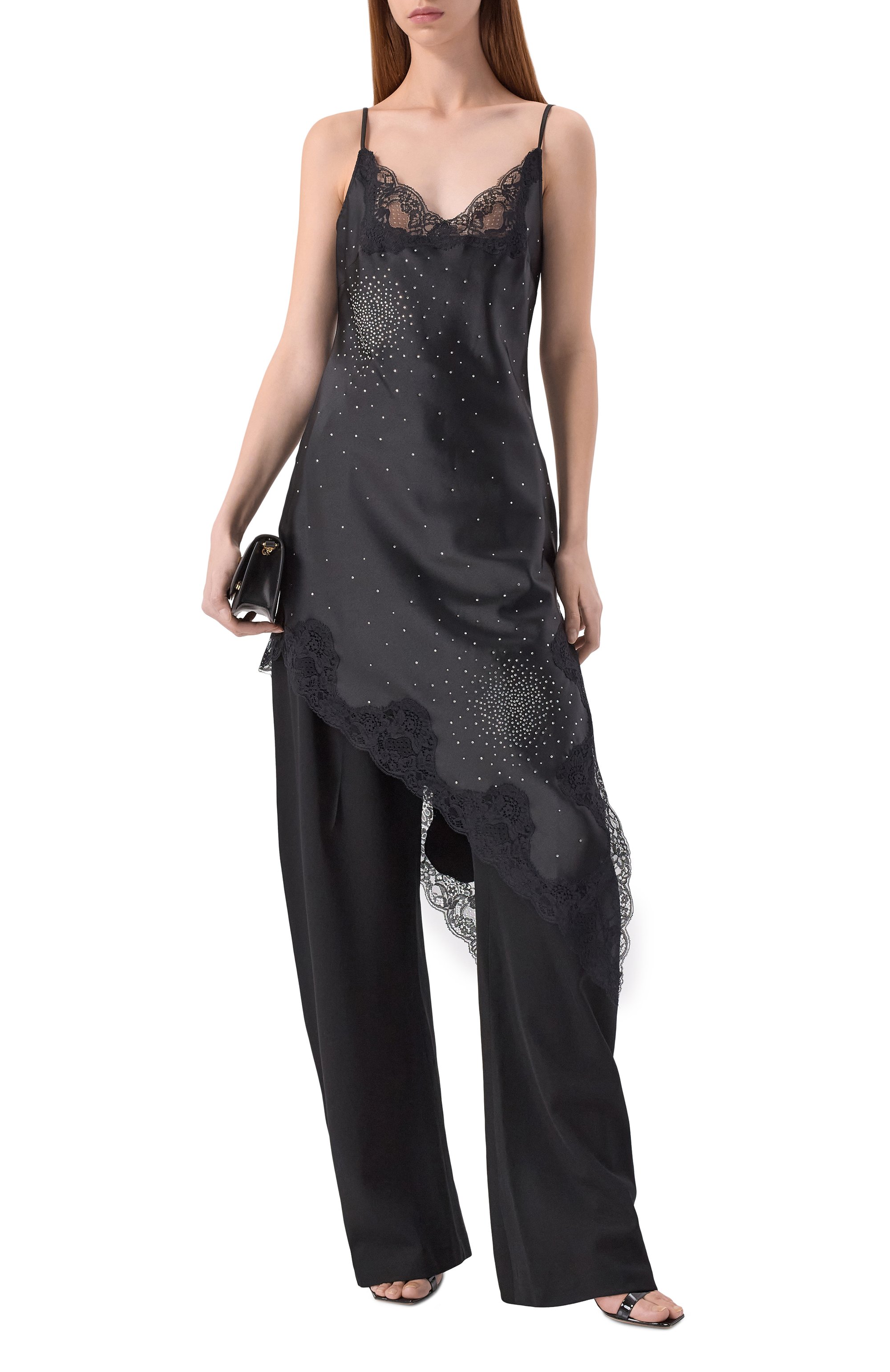 Атласное платье GIUSEPPE DI MORABITO, арт. 05FWDR470YC 05300, фото 2