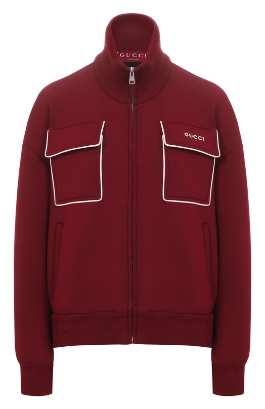 Толстовка из вискозы Gucci 837985/XJHGR Бордовый 837985/XJHGR