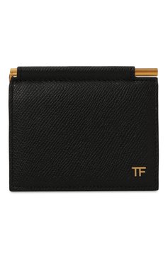 Мужской кожаный зажим для купюр TOM FORD черного цвета, арт. YM340/LCL081G | Фото 1 (Нос: Не проставлено; Материал: Натуральная кожа; Материал сплава: Проставлено)