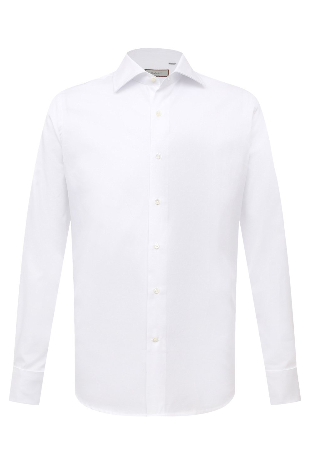 Хлопковая сорочка CANALI белого цвета по цене 24850 руб., арт. 718/GA60130, фото 1 Хлопковая сорочка CANALI, арт. 718/GA60130, фото 1