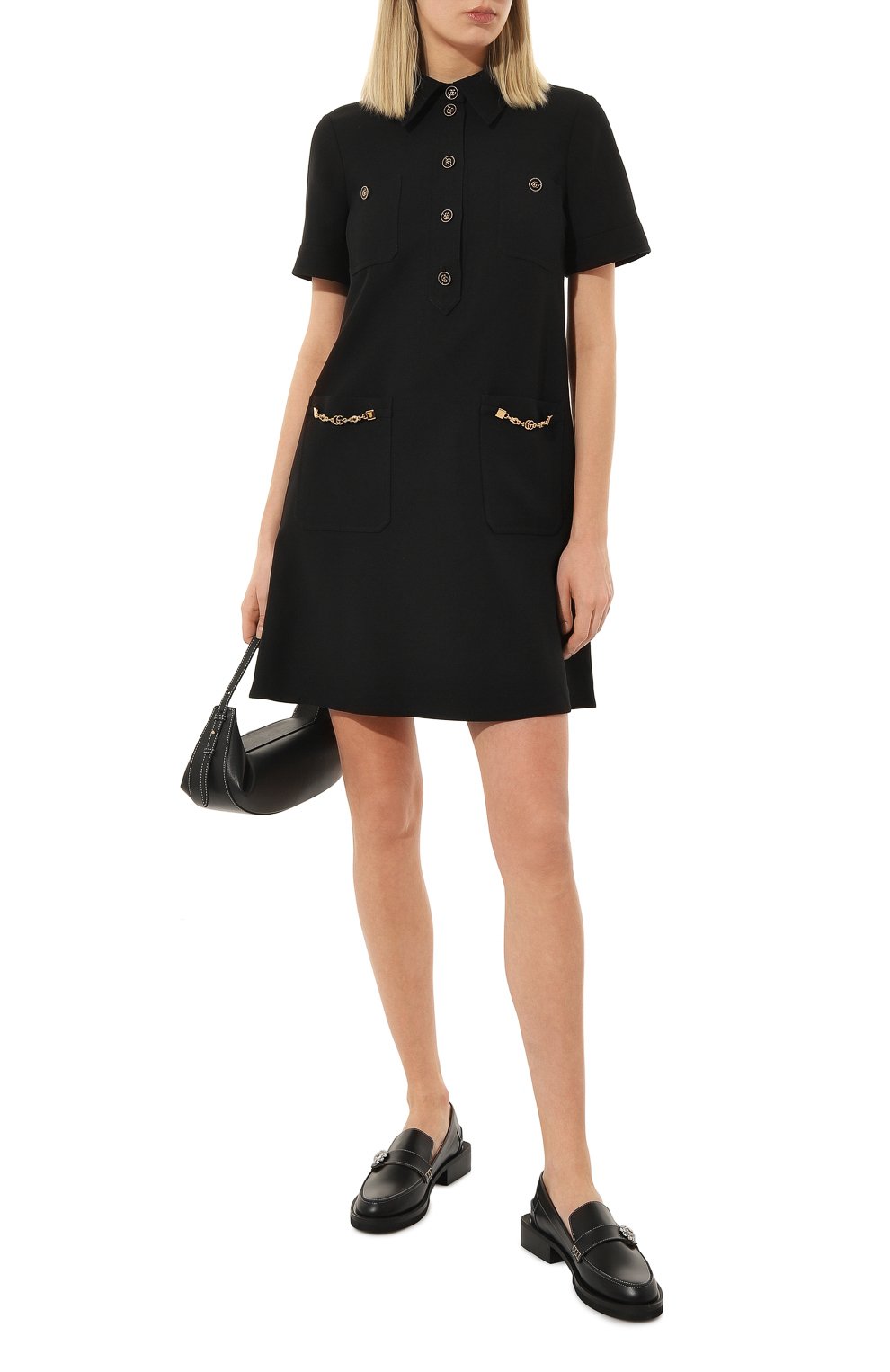 Платье из шелка и шерсти GUCCI, арт. 661672 ZAD88, фото 2