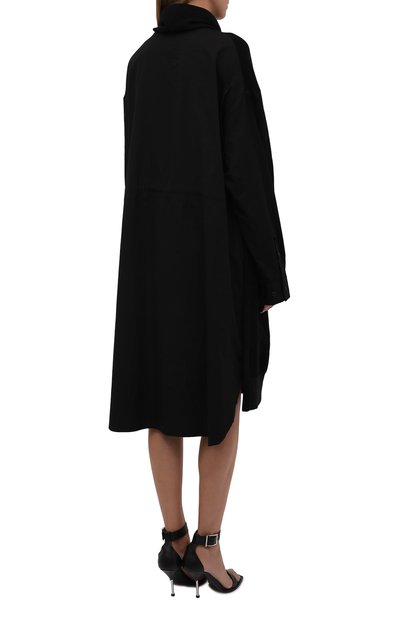 Хлопковое платье YOHJI YAMAMOTO, арт. FM-D51-802, фото 4