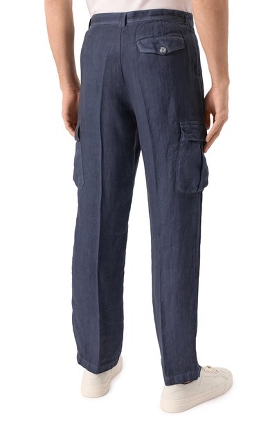 Льняные брюки-карго 120% LINO, арт. 32ALIM29DX/D943/S00, фото 4