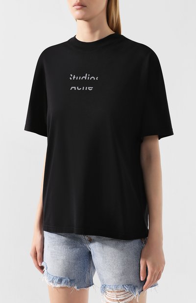 Хлопковая футболка ACNE STUDIOS, арт. AL0106, фото 3