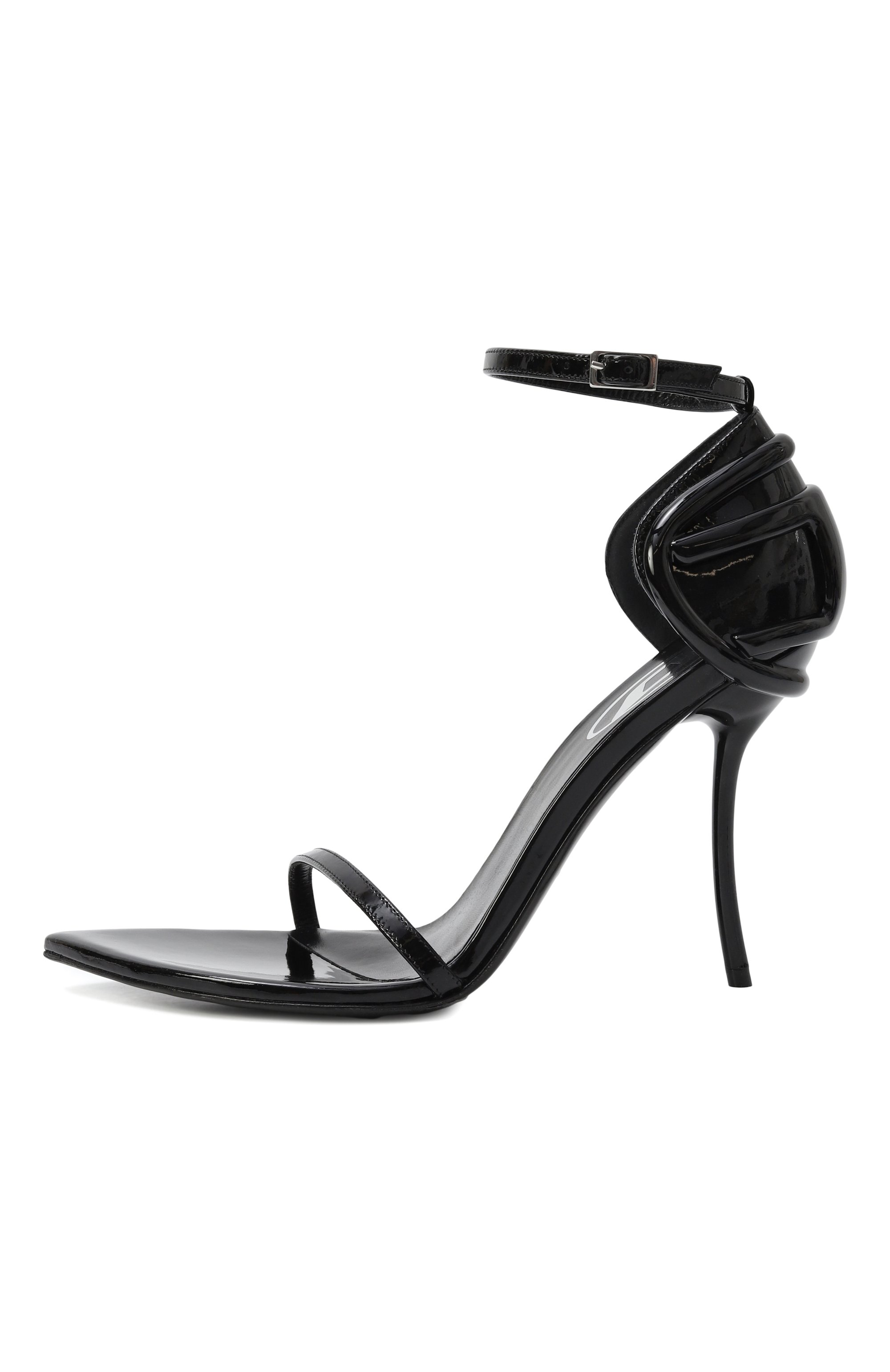 Кожаные босоножки d-ten&half stiletto DIESEL черного цвета по цене 75350 руб., арт. Y03662/P7381, фото 4 Кожаные босоножки d-ten&half stiletto DIESEL, арт. Y03662/P7381, фото 4