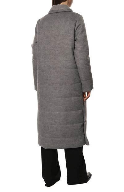Пальто с отделкой из меха норки SEVEN LAB, арт. DLW-002SW grey, фото 4