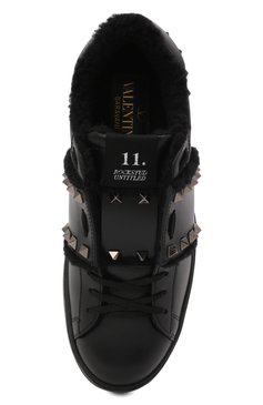 Кожаные кеды rockstud untitled VALENTINO, арт. WW0S0A01/FAN, фото 1