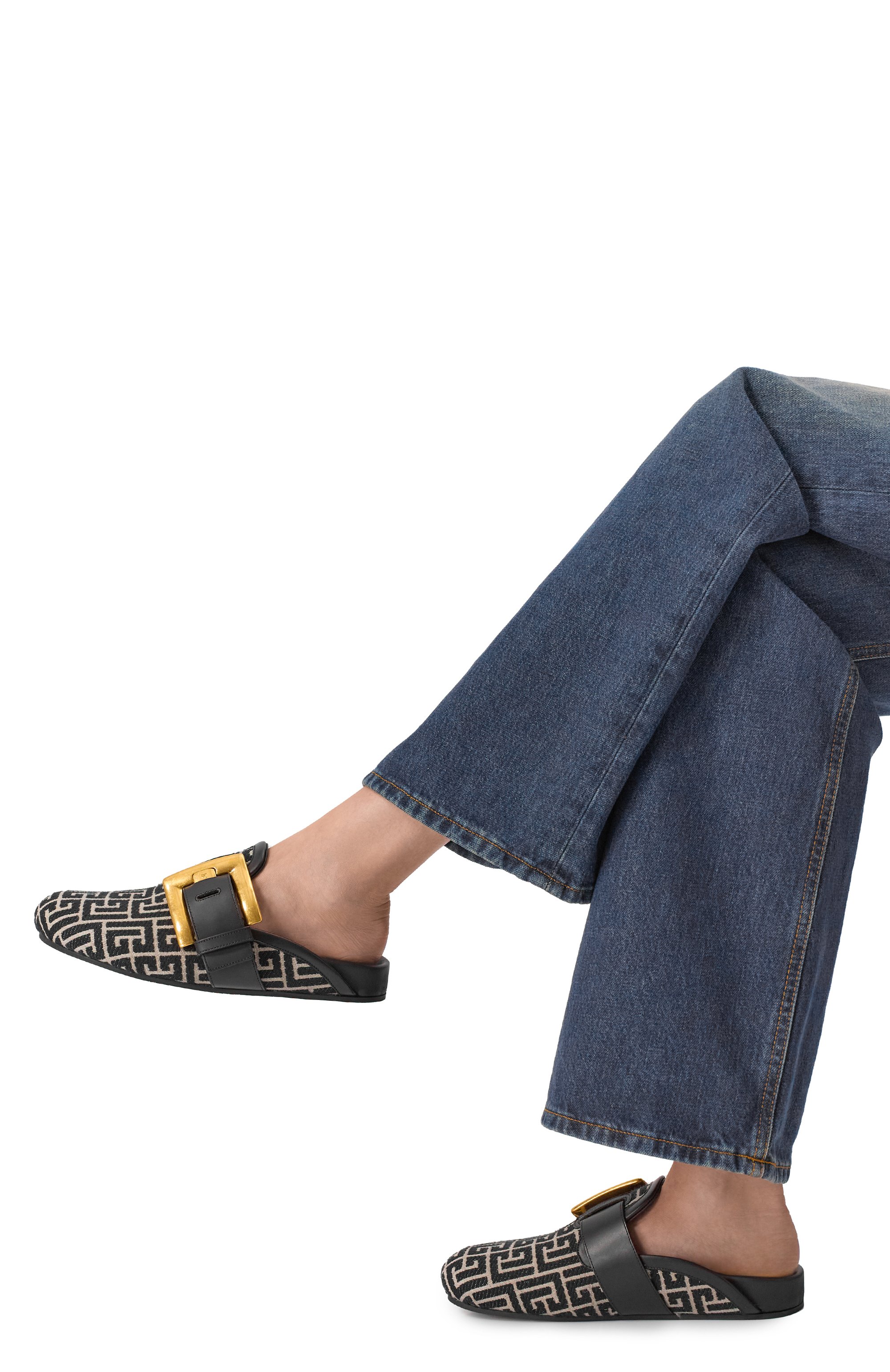 Текстильные сабо anthem BALMAIN, арт. FN1UR160/TJMA, фото 2