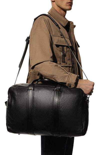 Кожаная дорожная сумка DOUCAL'S черного цвета по цене 69500 руб., арт. DB0004--04UF9720N00, фото 2 Кожаная дорожная сумка DOUCAL'S, арт. DB0004--04UF9720N00, фото 2