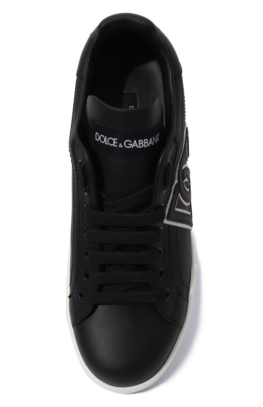 Кожаные кеды Portofino Dolce & Gabbana CK1545/AC330 Чёрный  CK1545/AC330 Фото 6