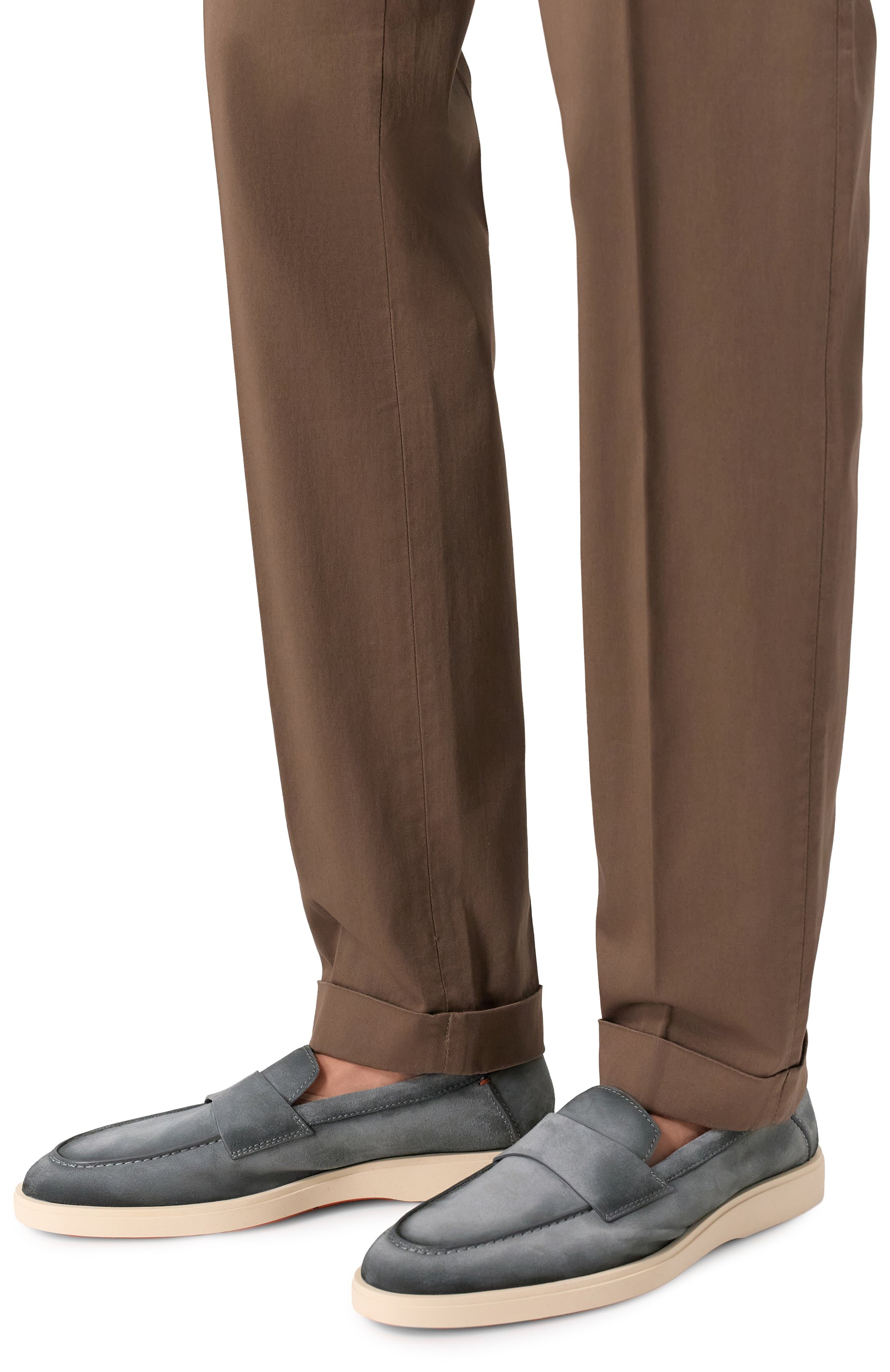 Замшевые лоферы detroit SANTONI, арт. MGDG19051TICSEAA, фото 3