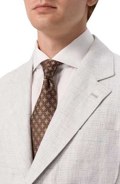 Шелковый галстук BRUNELLO CUCINELLI, арт. MM8660018, фото 2