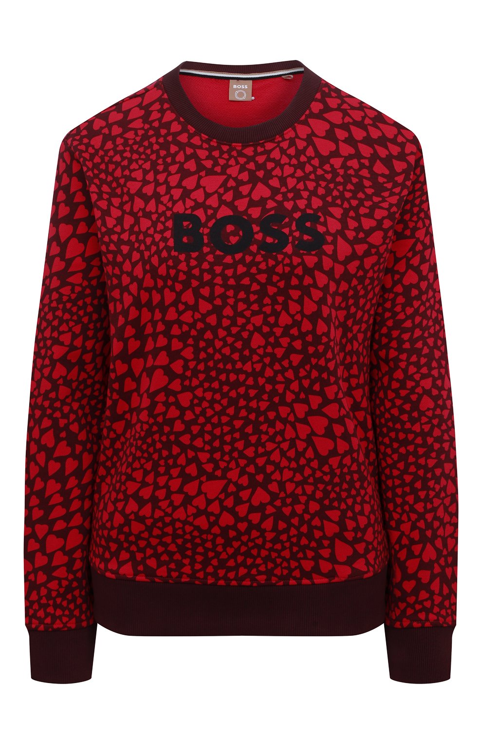 Хлопковый свитшот BOSS красного цвета по цене 12750 руб., арт. 50474043, фото 1 Хлопковый свитшот BOSS, арт. 50474043, фото 1