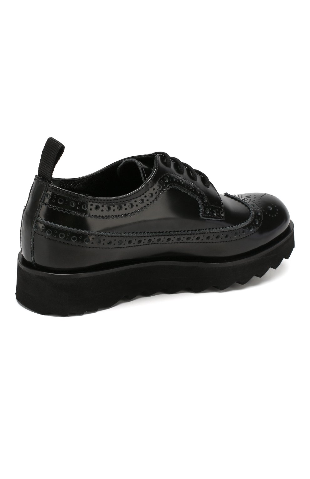 Кожаные дерби с брогированием DSQUARED2 черного цвета по цене 27950 руб., арт. 57193/28-35, фото 3 Кожаные дерби с брогированием DSQUARED2, арт. 57193/28-35, фото 3