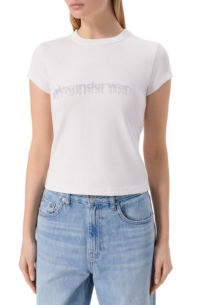 Футболка с отделкой стразами ALEXANDER WANG, арт. 1CC1261209, фото 3
