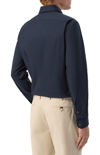 Хлопковая сорочка CORNELIANI темно-синего цвета по цене 32050 руб., арт. 28P002/2A11459, фото 4 Хлопковая сорочка CORNELIANI, арт. 28P002/2A11459, фото 4