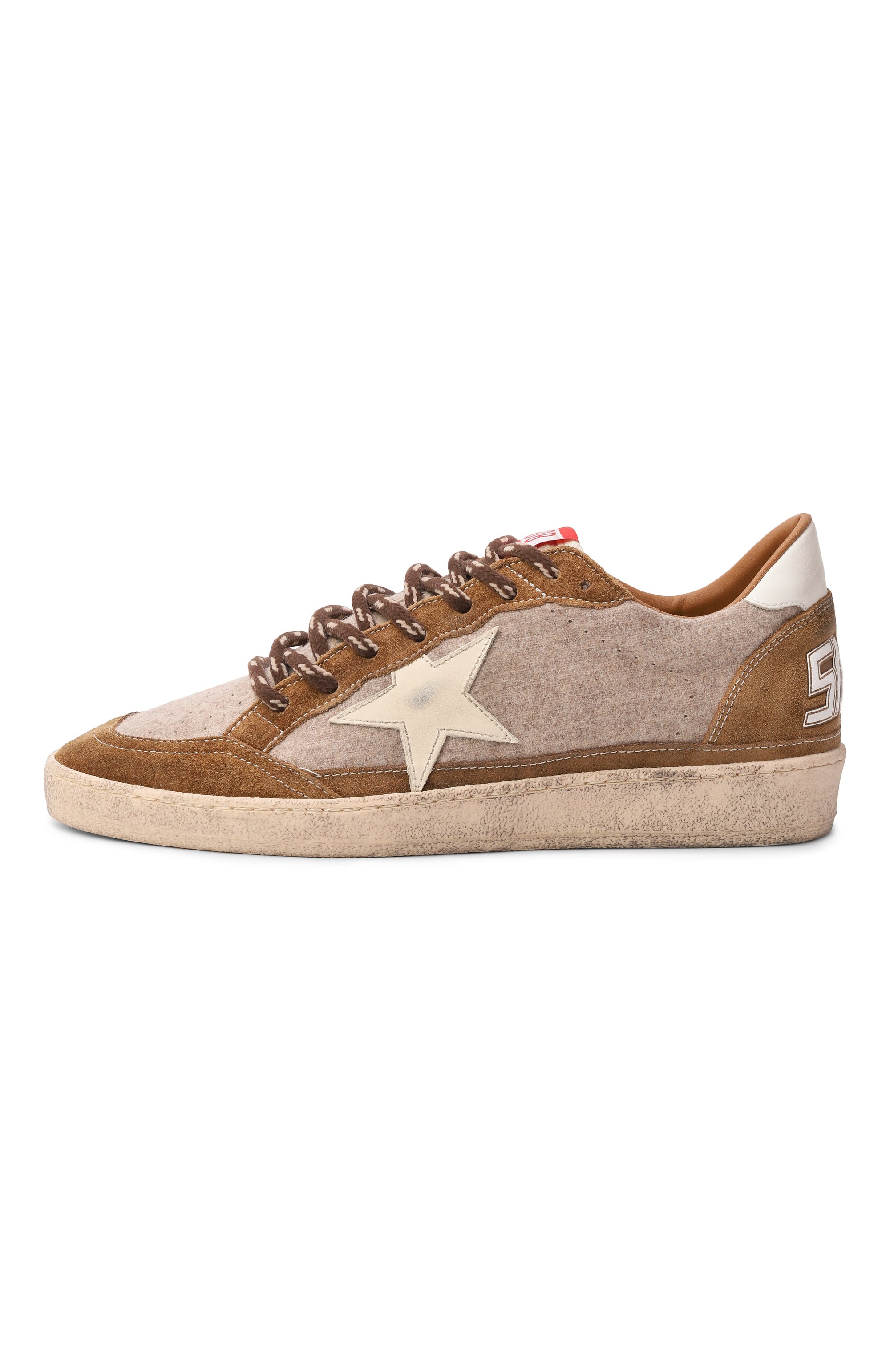Комбинированные кеды ball star GOLDEN GOOSE DELUXE BRAND, арт. GMF00117.F007947, фото 4