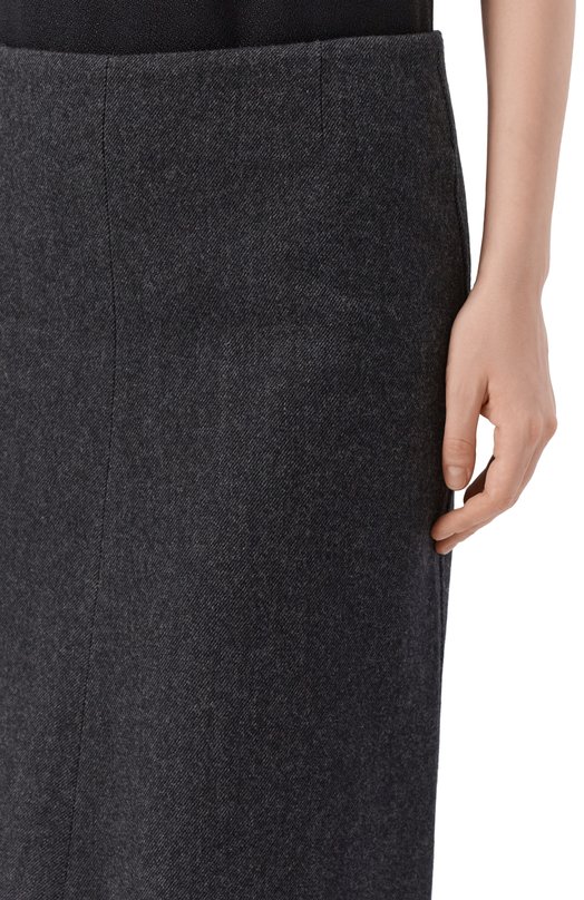 Шерстяная юбка TOTEME 261-WRB0379-FB0562 Серый  261-WRB0379-FB0562 Фото 5