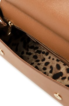Женская сумка sicily medium DOLCE & GABBANA бежевого цвета, арт. BB9002/A1001_SET | Фото 5 (Ремень/цепочка: На ремешке; Драгоценные камни: Проставлено; Размер: medium; Материал: Натуральная кожа; Материал сплава: Проставлено)