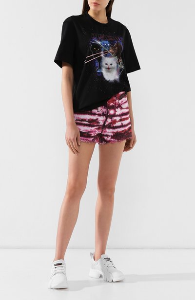 Хлопковая футболка MSGM черного цвета по цене 12700 руб., арт. 2741MDM162 195797, фото 2 Хлопковая футболка MSGM, арт. 2741MDM162 195797, фото 2