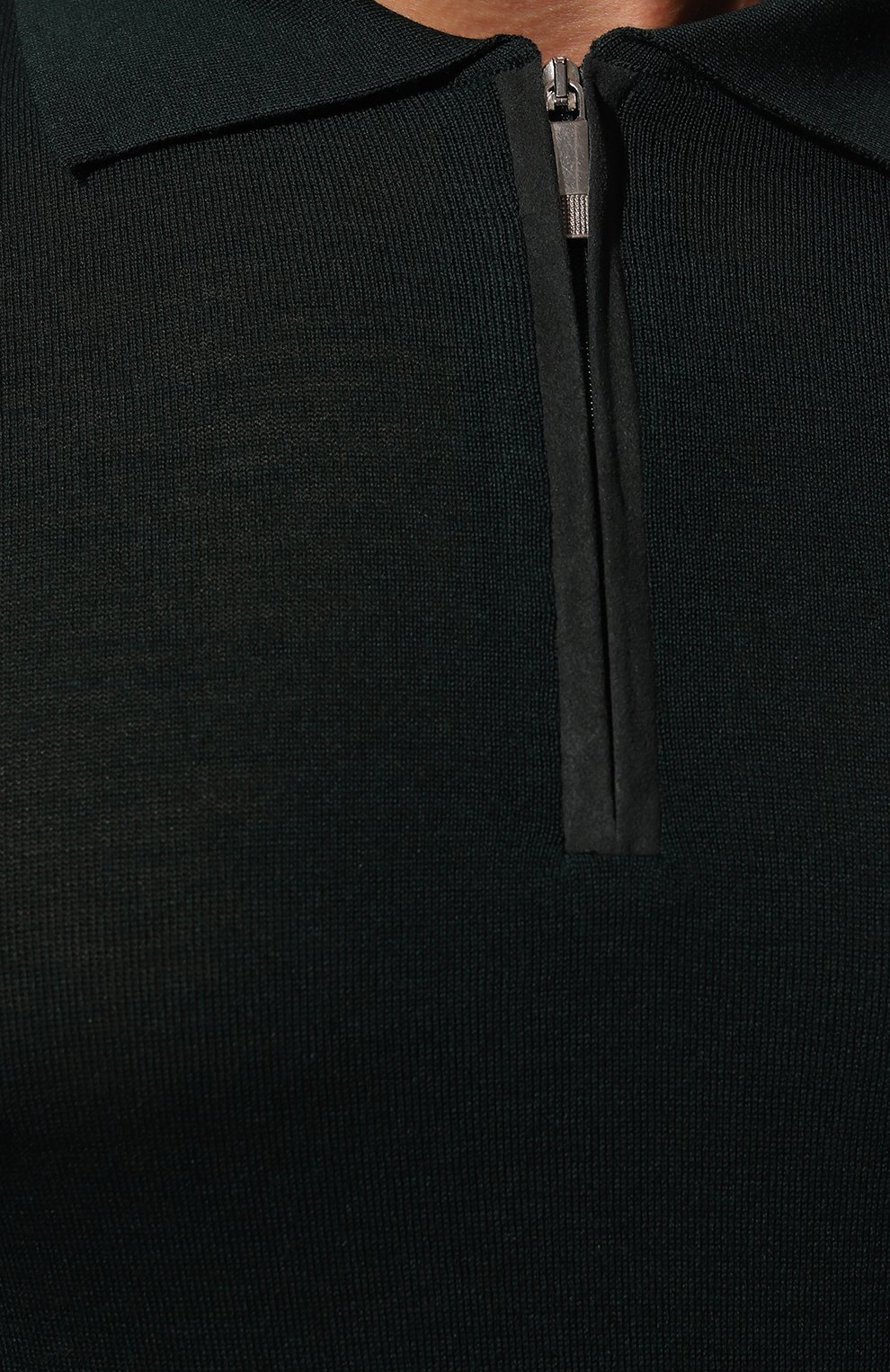 Шерстяное поло ANDREA CAMPAGNA темно-зеленого цвета по цене 53450 руб., арт. WU92-090A-FB00, фото 5 Шерстяное поло ANDREA CAMPAGNA, арт. WU92-090A-FB00, фото 5