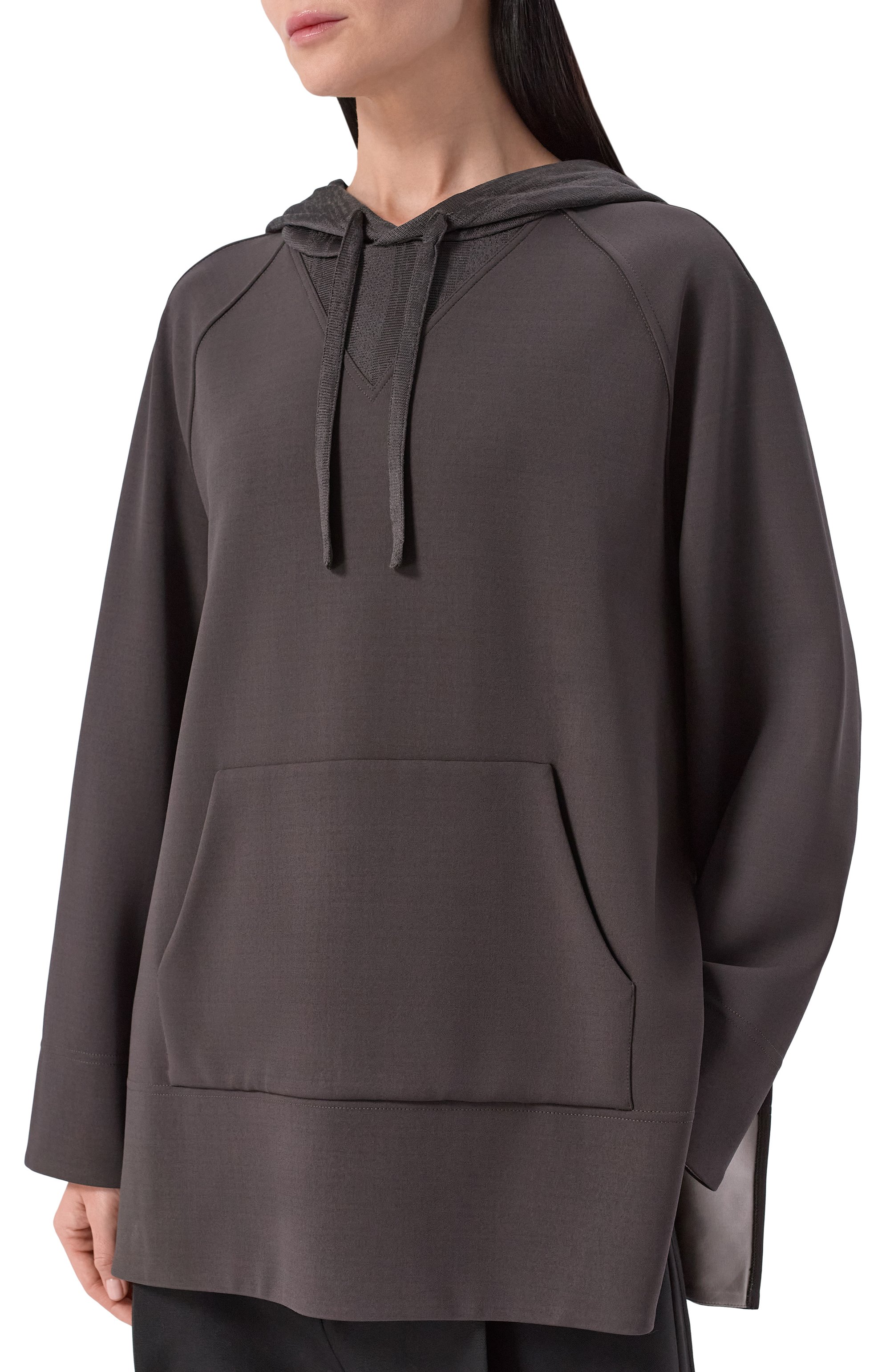 Худи из вискозы GIORGIO ARMANI темно-серого цвета по цене 287000 руб., арт. GW003162/AF24791, фото 3 Худи из вискозы GIORGIO ARMANI, арт. GW003162/AF24791, фото 3