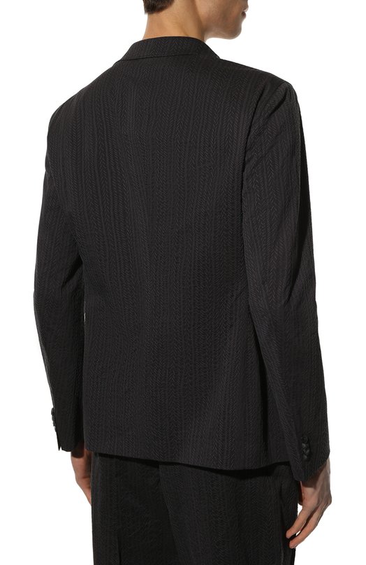 Пиджак из хлопка и вискозы Giorgio Armani 8WGGG02B/T0367 Синий  8WGGG02B/T0367 Фото 4