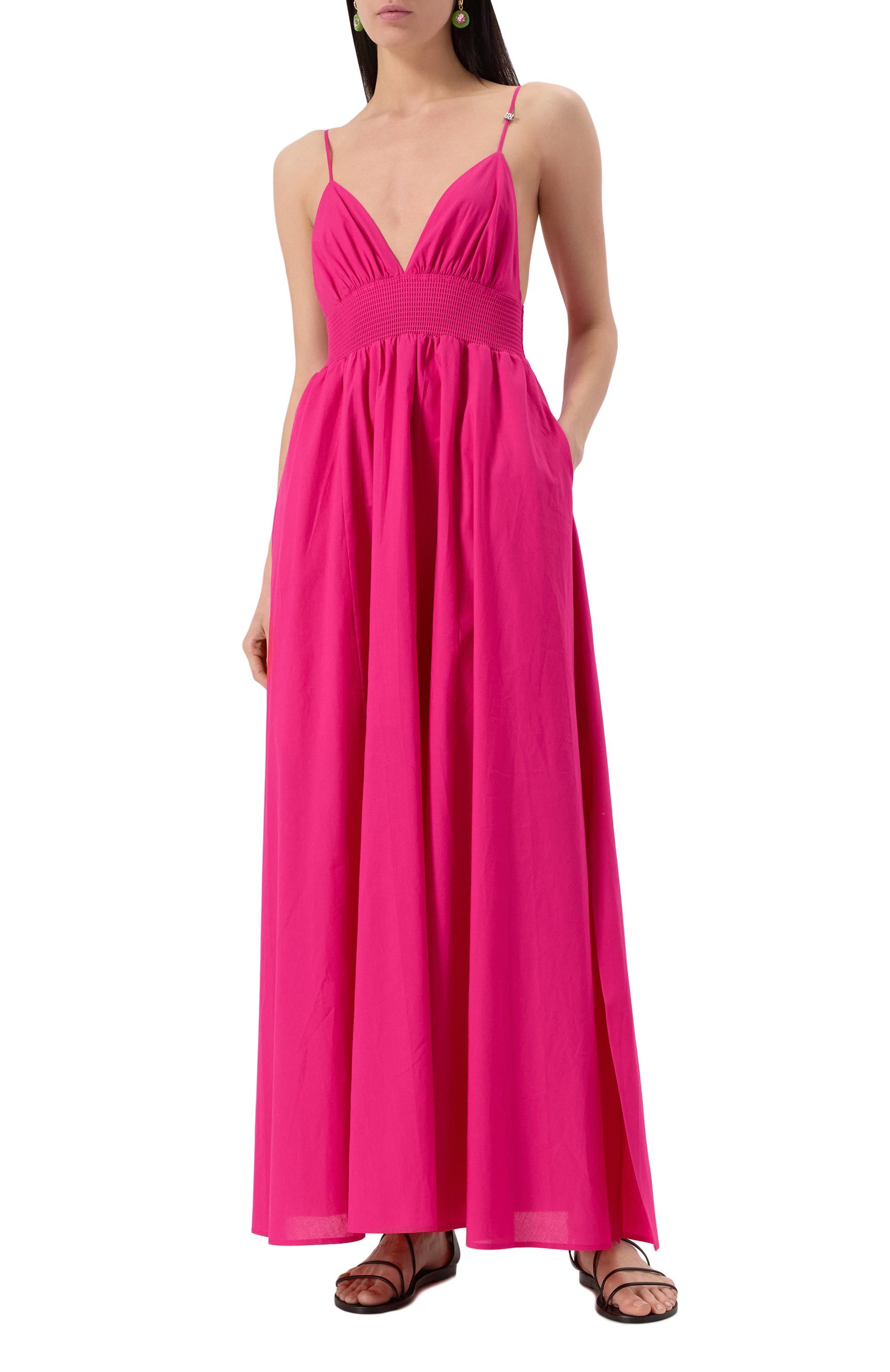 Хлопковое платье HUGO фуксия цвета по цене 41800 руб., арт. 50536456, фото 2 Хлопковое платье HUGO, арт. 50536456, фото 2