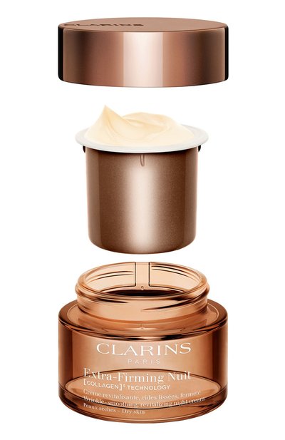 Регенерирующий ночной крем для сухой кожи extra-firming (50ml) CLARINS бесцветного цвета по цене 11550 руб., арт. 80110142, фото 3 Регенерирующий ночной крем для сухой кожи extra-firming (50ml) CLARINS, арт. 80110142, фото 3