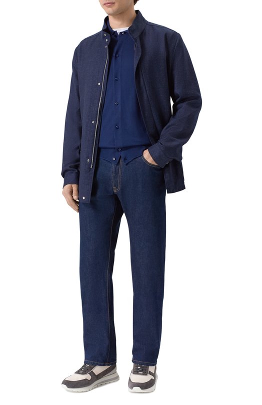 Рубашка из кашемира и шерсти Stefano Ricci W505506PAL/W26150 Синий  W505506PAL/W26150 Фото 2