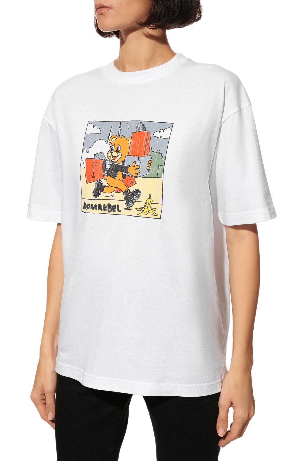 Хлопковая футболка DOMREBEL, арт. SH0PPING BEAR C0MIC/T-SHIRT/W, фото 3