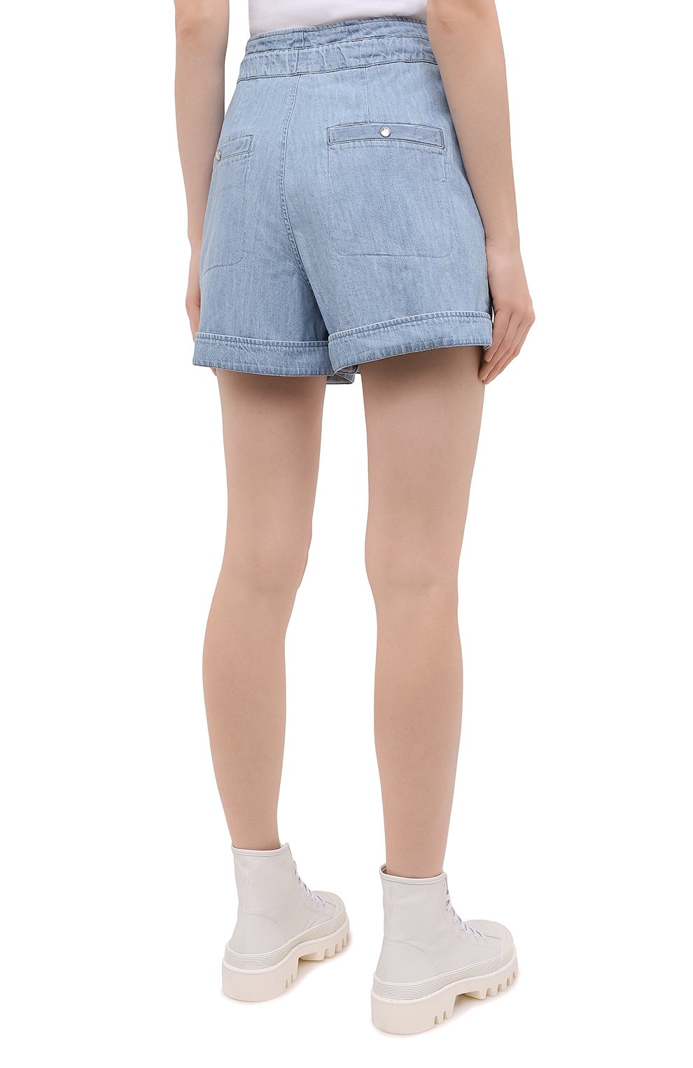 Джинсовые шорты ISABEL MARANT ETOILE голубого цвета по цене 33650 руб., арт. SH0365-21P023E/MARIUS, фото 4 Джинсовые шорты ISABEL MARANT ETOILE, арт. SH0365-21P023E/MARIUS, фото 4