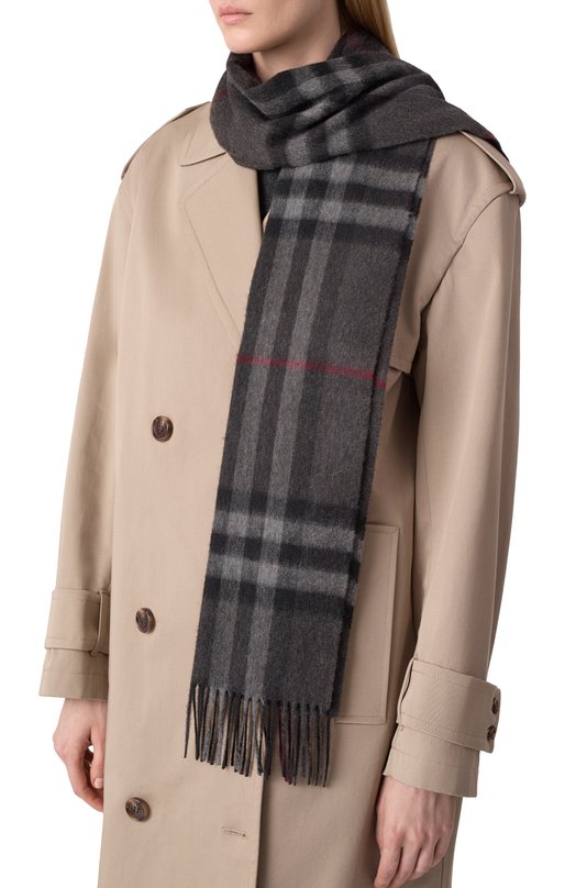 Кашемировый шарф Burberry 8077880 Серый  8077880 Фото 2