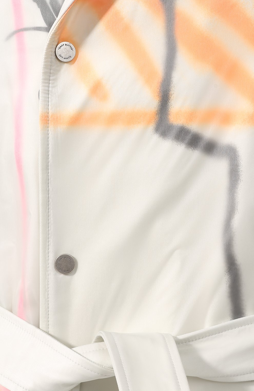 Хлопковый плащ OFF-WHITE белого цвета по цене 189000 руб., арт. 0MEA217S20I100520188, фото 5 Хлопковый плащ OFF-WHITE, арт. 0MEA217S20I100520188, фото 5