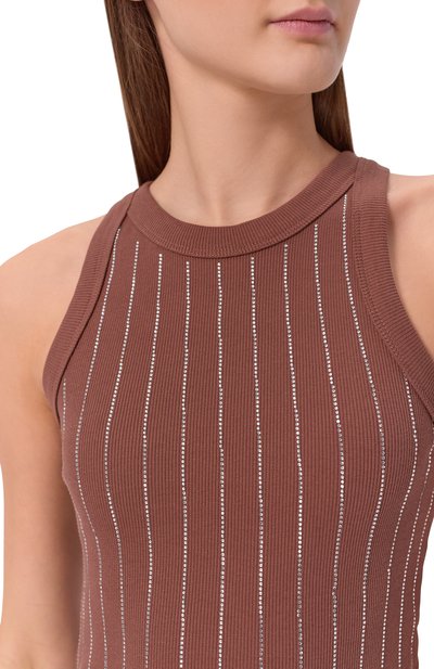 Хлопковый топ с отделкой стразами SASHA KIM, арт. SK-00001772, фото 5